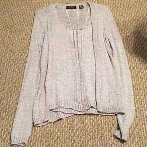 EUC,Dana BUCHMAN,size M,Buttoned sweater,SleevelessTank, Lavender-hand knitted